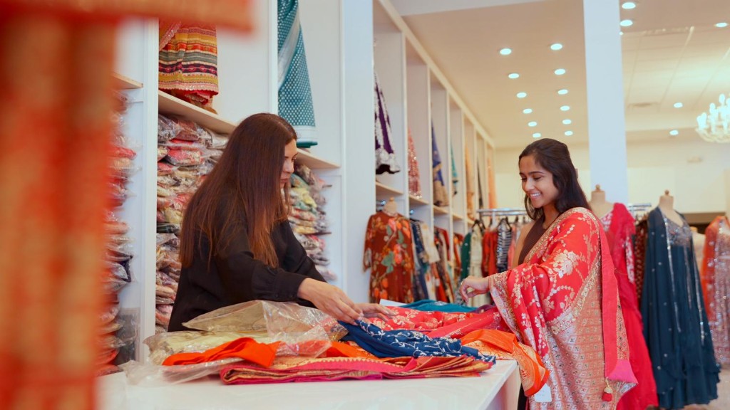 Local customer shopping at a retailer store